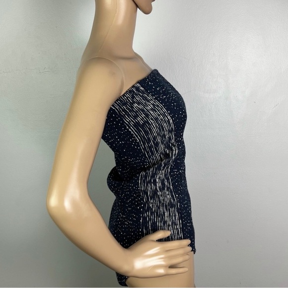 NEW RAG & BONE BLUE STRAPLESS SMOCKED BODYSUIT - Picture 7 of 12